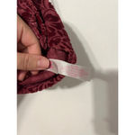 PINK - Victoria's Secret Victoria’s Secret PINK Burgundy Velvet Floral Bralette Top Size Medium Photo 3