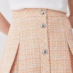 Karen Millen Peach Tweed Button Mini Skirt Photo 6