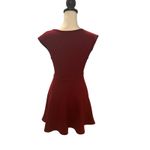 Blu Seven Short Sleeve Dress Size Small Maroon Color Red Photo 2