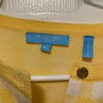 Draper James  RSVP Yellow Gingham Button Front Cardigan Sweater Photo 2