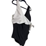 Raisin's CURVE Cross Over One Piece Bathing Swim Suit Black White NWT Plus 20W Photo 3