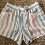 Gap  Women’s Striped Woven shorts size xs pull on Tie Waist Photo 7