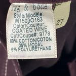 Rag and Bone  Wine Coated Metallic Legging Jeans, Size 27 Photo 3