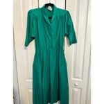 Vintage 90's Sandy Sandy green button‎ front dress 10 Photo 7
