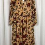 ZARA Brown Floral Printed Bloggers Favorite Midi Dress Sz.S NWT Photo 0