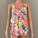 Lilly Pulitzer  Womens Tank Target Nosey Posey Top Blouse Shirt Floral pink XS #5 Photo 0
