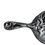 Antique Art Nouveau Silver Floral Mirror Brooch Photo 4