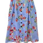 Vince Camuto NWT  Button Front Floral Sundress Cornflower Blue Pink Size 4 NEW Photo 3