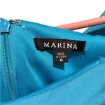 MARINA Strapless Teal Dress Blue Size 6 Photo 2