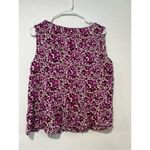 GAP Purple Floral Sleeveless Peplum Blouse | Size S Photo 1