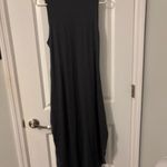 Black Beach Cover Up Dress with Palm Design, Sz M Size M Photo 1