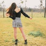 L&B  print‎ leather skirt Photo 4
