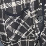 Diane Von Furstenberg  Vintage Cotton Gray~White Plaid Button Cardigan Sweater 2X Photo 5