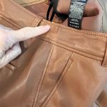 Babaton Aritizia Wide Leg Vegan Leather Pants Size 6 Chocolate Brown Photo 7