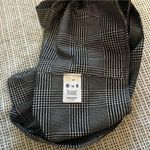 Reformation Plaid/Herringbone Crop Top – Black & White Photo 3