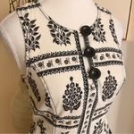 Anthropologie Anthropolgie Woodblock Midi Dress Size 0 Fit N Flare Sleeveless Cotton Photo 3