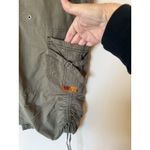 Vintage KIK GIRL Khaki Green Cargo Skirt Size 16 Rave Raver Midi Length Skater Photo 2