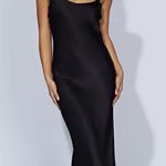 Meshki  Gold Chain Satin Dress Photo 0