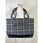 The Classic Farmhouse Shoulder Bag Plaid Wood Stove Blue/gray Gray Photo 1