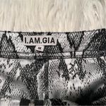 I am gia I.AM.GIA Slater Snake Print Zip-Front Pant Silver Black M Photo 10