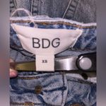 BDG Denim Mini Skirt - Light Wash - Size XS - Raw Hem Photo 3