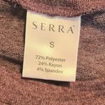 Serra Sz S Purple Long Sleeve Dress Soft Twist Waist Knee Length Soft Knot Cinch Photo 4