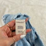 Love Shack Fancy  Sz XS Blue Cotton Tiered Ruffle Mini Skirt Lace Elastic Waist Photo 5