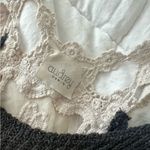 Audrey  Dark Gray and White Crochet Tank Top Photo 2