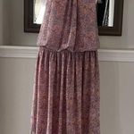 Ramy Brook Pink Halter Dress Smocked Waist Paisley Print Midi Size L NWT $425 Photo 12