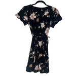 Abercrombie & Fitch Womens Navy Floral Wrap Dress in Size Small Photo 3