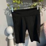 Ymi  Black Bikers Shorts Stretchy Side Pocket Womens Medium Like New Solid Photo 6