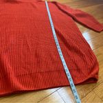 Micha Lounge Balloon Sleeve Turtleneck Chunky Knit Sweater Dress Red Orange Sz L Size L Photo 5