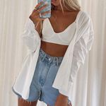 Princess Polly Adalia Shirt White size 4 Photo 0