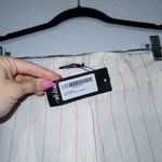 NWT Nasty Gal Beige Metallic Pinstripe Tapered Trousers Size 6 White Photo 5