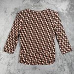 Cocomo Retro Circle Print Top Womens‎ Large Pink Brown Geometric Y2K Ring Detail Photo 2