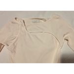Citizens of Humanity Dasha Cut Out Long Sleeve Bodysuit Top Ivory Med Photo 6