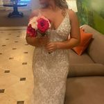 Beaded Formal Or Prom Dress White Size 6 Photo 0