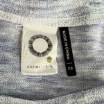 Anthropologie Akemi + Kin Ezri Sweater Top Sz XS Blue Space Dye Asymmetrical Photo 5