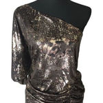 AKIRA CHICAGO RED LABEL Metallic Top Brown Size M Photo 0