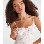 Aeropostale New Floral Strapless Drop-Waist Mini Dress Photo 1