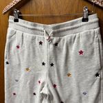Marine layer Signature Lined Star Embroidered Joggers Sweatpants Grey Gray Large Photo 5