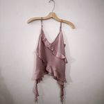 Aritzia Wilfred Eminence Top Ruffled Chiffon Camisole Light Birch Purple Photo 1