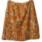 Etcetera  orange/gray floral pleated skirt size‎ 6 Photo 4