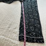 Hello Mello Sleepwear Black Pajama Pants with White Heart Design Size XL Photo 4