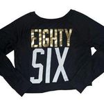 Victoria's Secret Victoria’s Secret PINK logo sweatshirt black with gold logo Size Large Photo 0