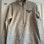 Antigua PHILADELPHIA EAGLES WOMENS OATMEAL FORTUNE EDITION QTR ZIP Photo 0