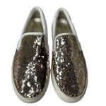 Tory Burch Women's White Carter Gold Sequin Slip-on Sneakers Loafers Size US 7 Photo 1