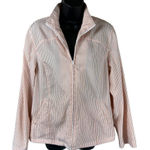 Orvis Women’s  Peach White Zip Front Seersucker Jacket Photo 0