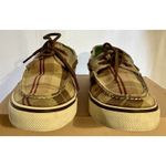 SPERRY TOPSIDER Boat Shoes Plaid Fabric Brown Multi Women's US 8 Photo 5