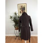 Sistè’s Made In Italy Pea Coat Purple SM Pocket Long Sleeve Open Wool Blended Photo 3